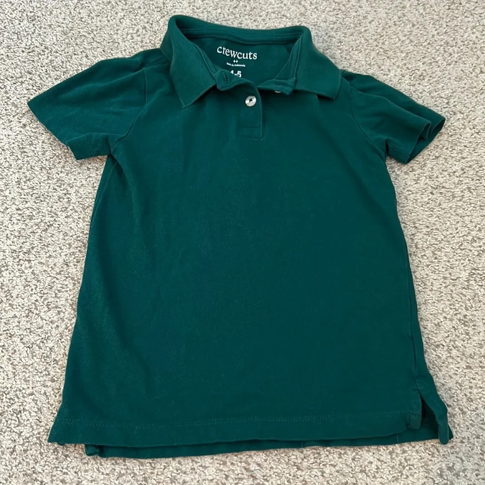 J.Crew Crewcuts Green Polo Shirt, 4-5t. - Picture 2 of 7